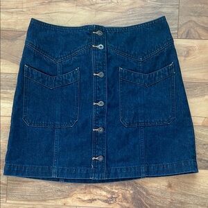 Free People “Come A Little Closer” Denim mini skirt